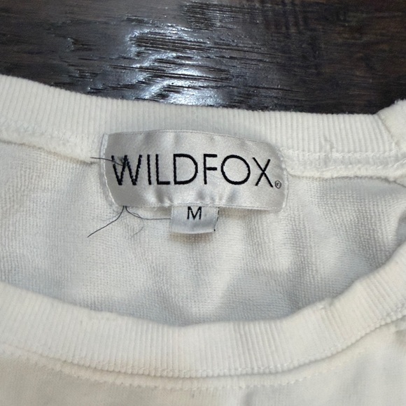 Wildfox White Shorts Set with Orange and Green Accents 66 Motel - Picture 6 of 12